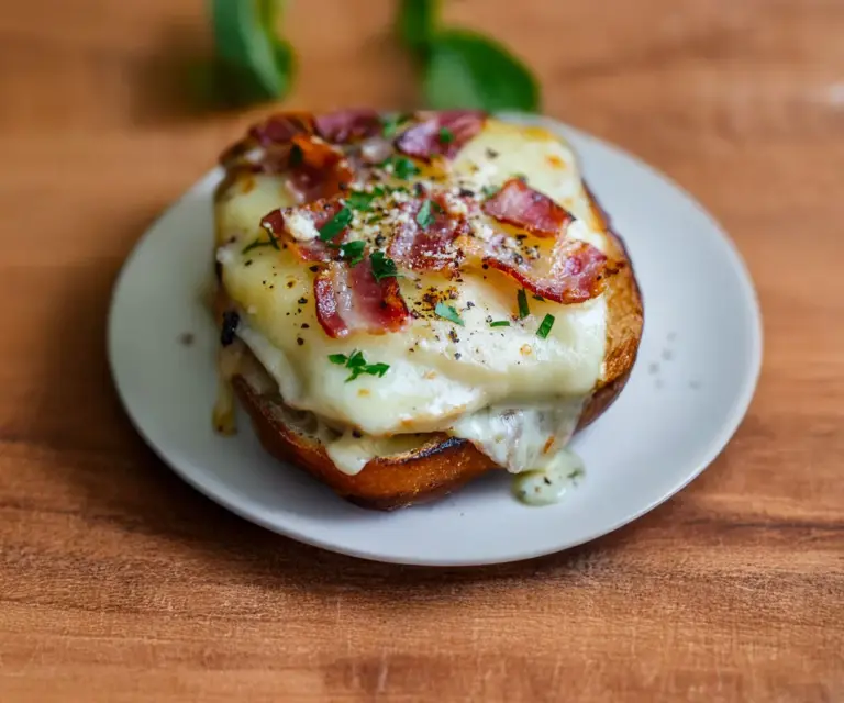 Croque-Raclette & Bacon : Le croque ultime façon montagne