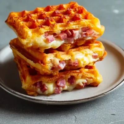 Gaufres Salées au Jambon et Fromage : Délicieuses !