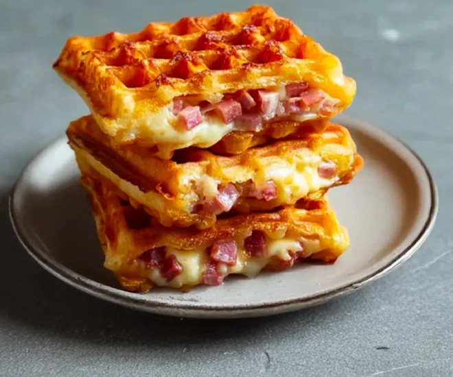 Gaufres Salées au Jambon et Fromage : Croustillantes et Fondantes à Souhait 🧇🧀