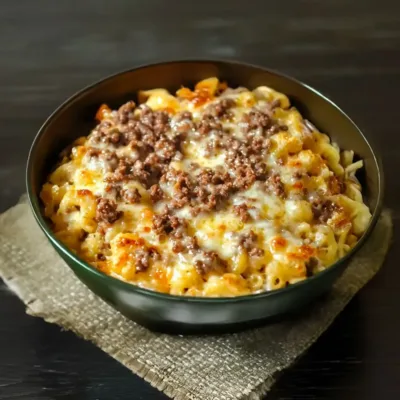 Gratin de Coquillettes à la Raclette et Viande Hachée