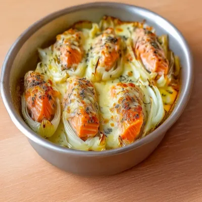 Gratin d’Endives au Saumon Fumé et Crème Citronnée