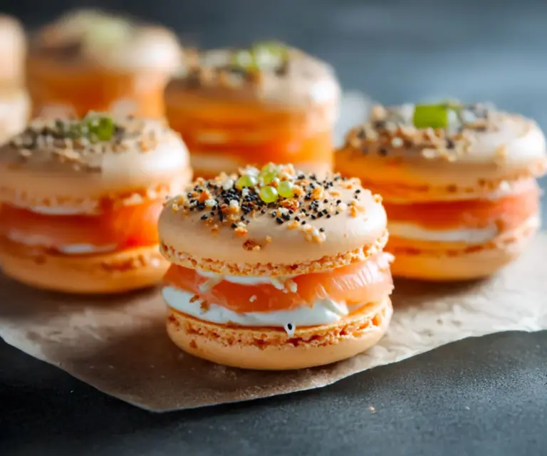 Macarons Salés au Saumon Fumé et Fromage Frais 🥂