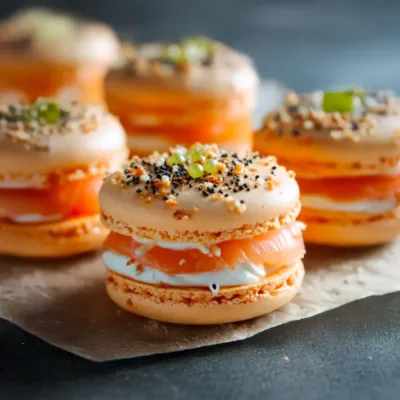 Macarons Salés au Saumon Fumé et Fromage Frais