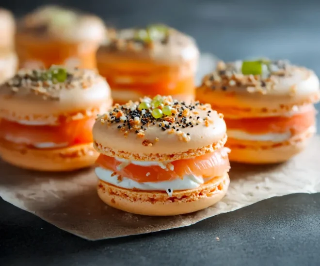Macarons Salés au Saumon Fumé et Fromage Frais 🥂