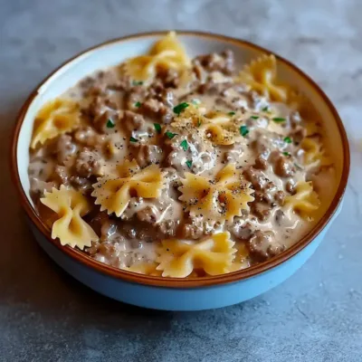 Pâtes Crémeuses à la Viande en Moins de 30 Minutes
