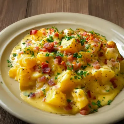 Pommes de Terre Façon Carbonara : Réconfort Assuré