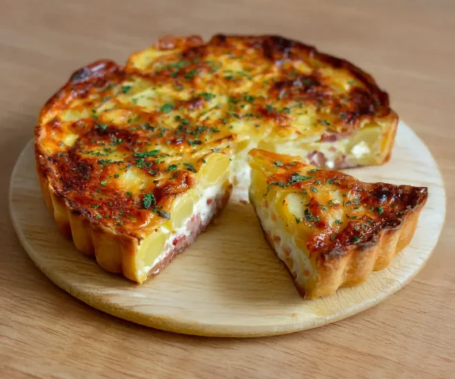 🥧 Quiche Montagnarde Façon Raclette : Le Goût Réconfortant des Alpes à Votre Table