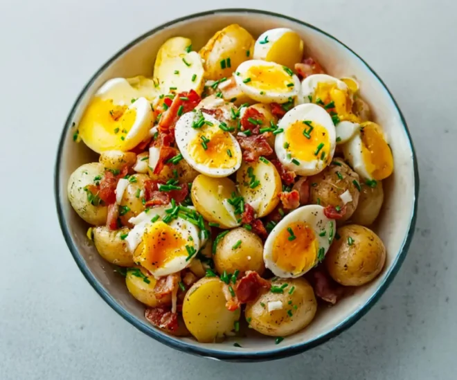 🥗 Salade Tiède de Pommes de Terre, Lardons & Œufs Durs
