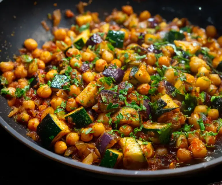 🥘 Sauté de Courgette et Pois Chiches à l’Orientale : L’Évasion Méditerranéenne en 35 Minutes