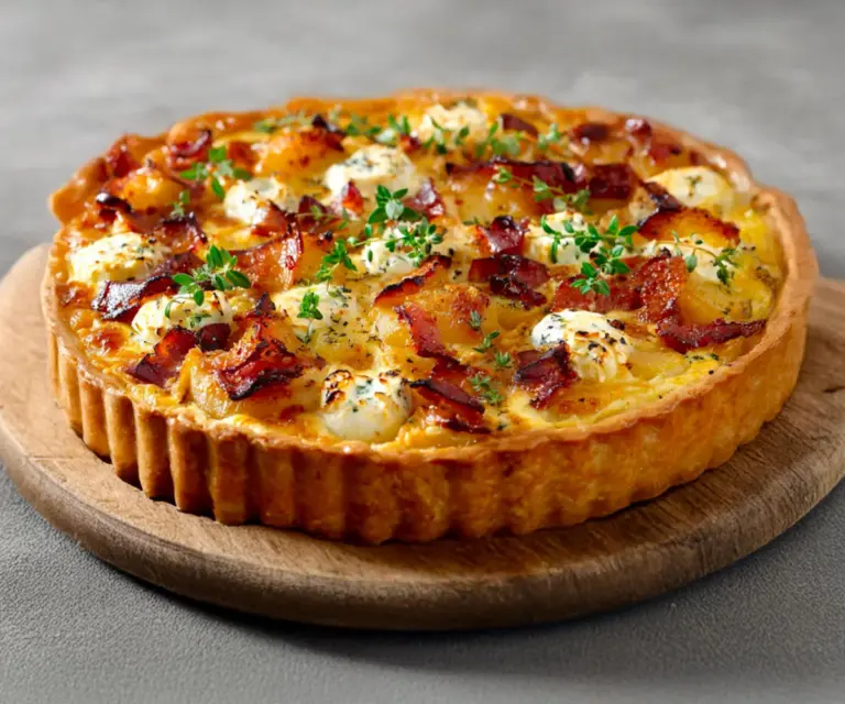 🥔 Tarte Rustique aux Pommes de Terre, Camembert & Lardons Fumés