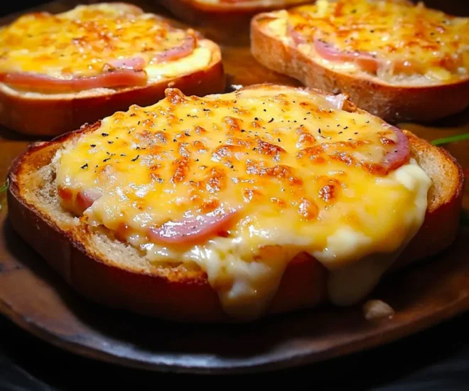 Tartines Chaudes au Jambon et Fromage