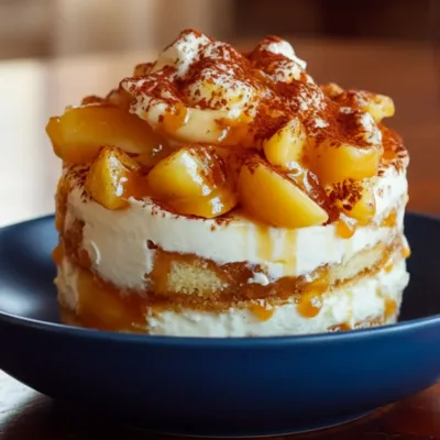 Tiramisu Caramel Beurre Salé et Pommes Poêlées