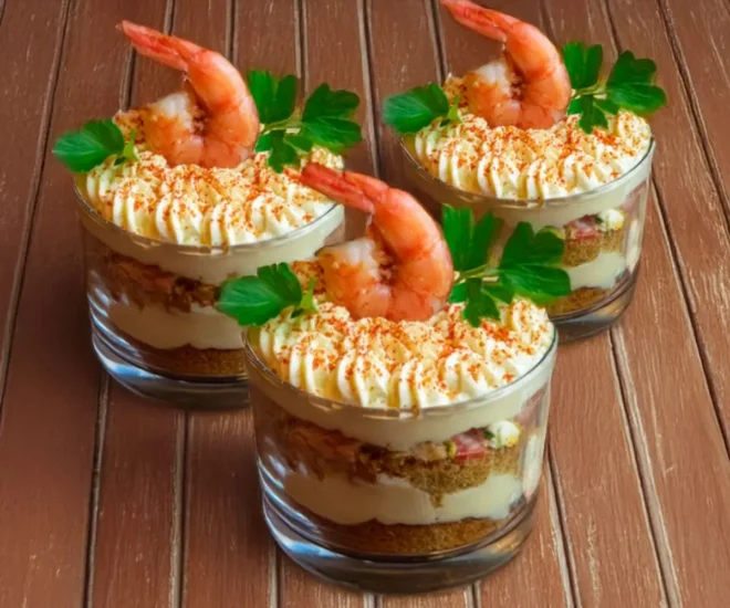 Verrines Façon Tiramisu aux Crevettes 🦐