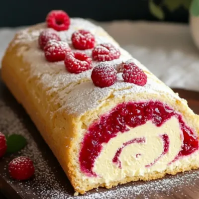 Bûche au Mascarpone et à la Framboise : Élégance Fruitée