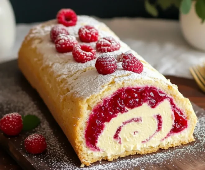 Bûche au Mascarpone et à la Framboise : L&rsquo;élégance d’un dessert fruité et crémeux