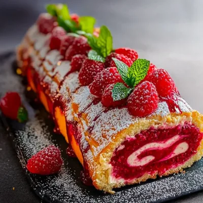 Bûche de Noël Mascarpone Framboise : Élégance et Fraîcheur
