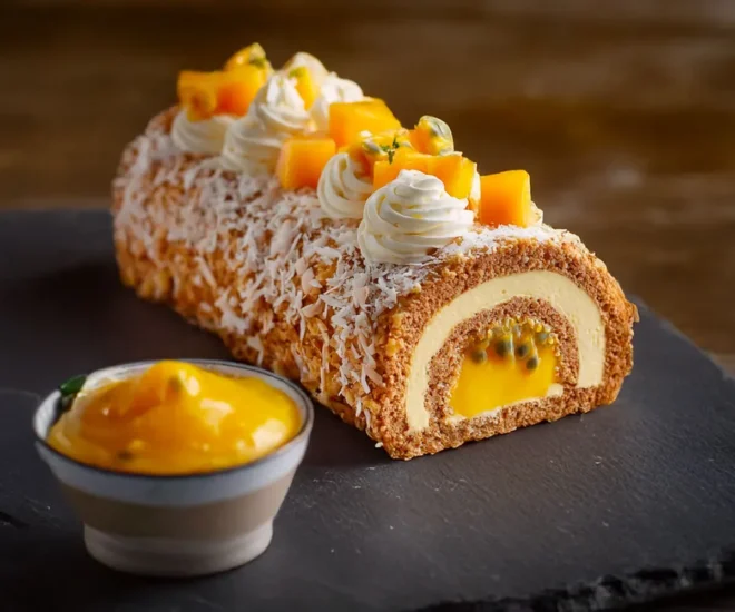Bûche Mangue – Passion – Coco “Tropicale Douce”