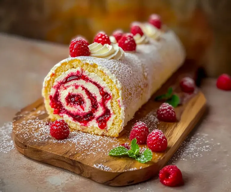 Bûche Roulée Framboise & Chantilly : Douceur Fruity pour vos Tables Gourmandes