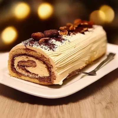 Bûche Tiramisu de Noël – Douceur festive