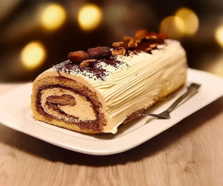 🎄 Bûche Tiramisu de Noël – Douceur festive à l’italienne