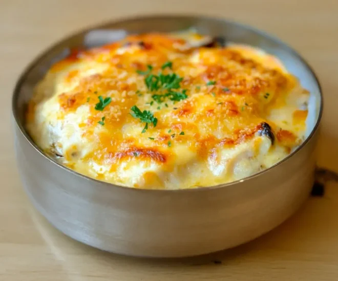 Cassolette de poisson blanc et moules gratinée : un gratin de la mer irrésistible 🐟🦪🧀