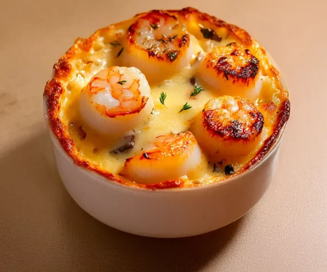 🐚 Cassolettes de Saint-Jacques et Crevettes Gratinées
