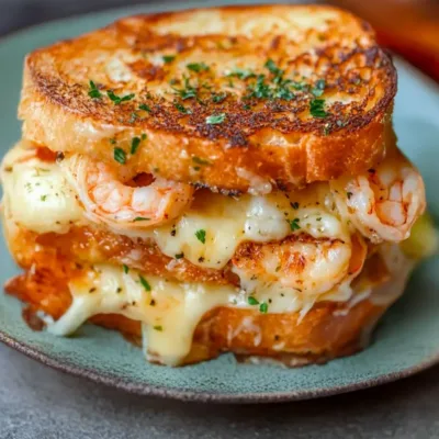 Croque-Crevette Fromager : Un Sandwich Gourmand