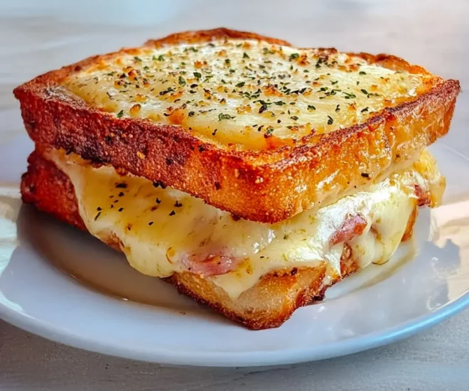 Croque-monsieur classique gratiné à la béchamel