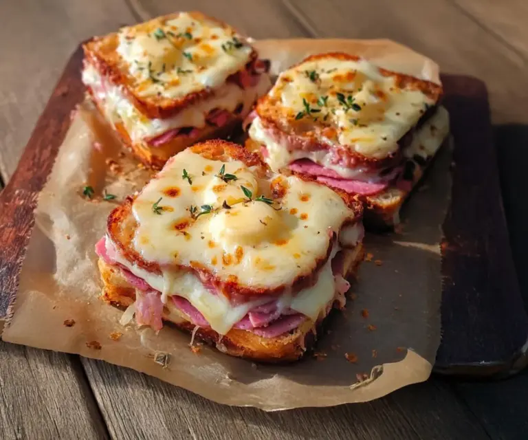 Croque-Monsieur Revisitée au Chèvre et Lardons