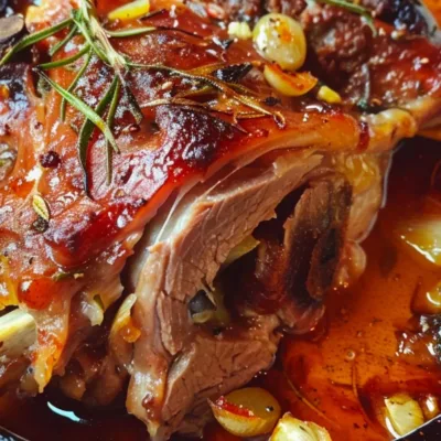 Épaule d’Agneau Confit au Four, Ail et Miel