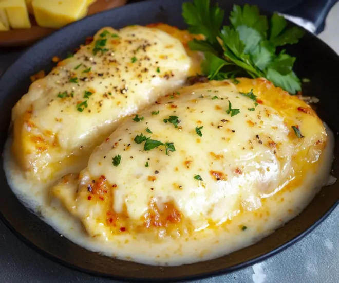 Escalope de Poulet Gratinée à la Moutarde et au Fromage 🧀🔥