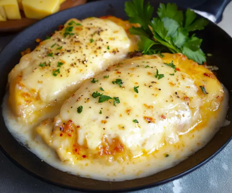 Escalope de Poulet Gratinée à la Moutarde et au Fromage 🧀🔥