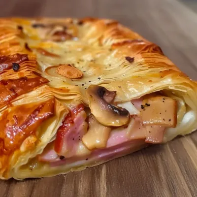 Feuilleté aux Champignons et Jambon Savoureux