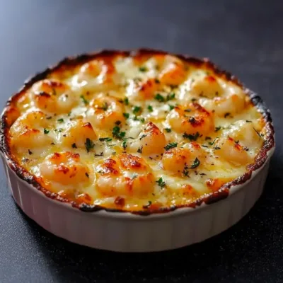 Gratin de Noix de Saint-Jacques et Crevettes