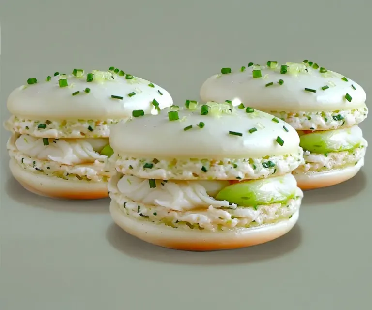 Macarons Crabe & Citron Vert 🦀🍋 : L’Élégance Salée en Bouchées Gourmandes