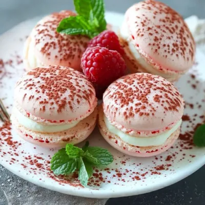 Macarons Framboise et Ganache Chocolat Blanc