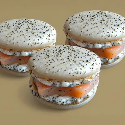 Macarons Salés à la Truite Fumée et Raifort