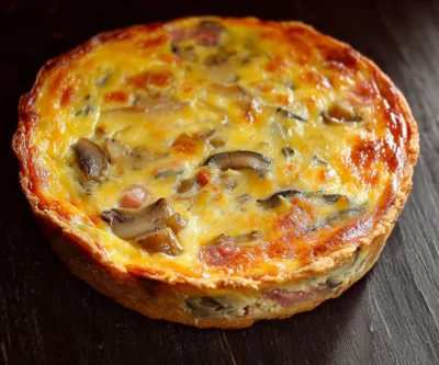 Quiche Sans Pâte au Thon & Champignons