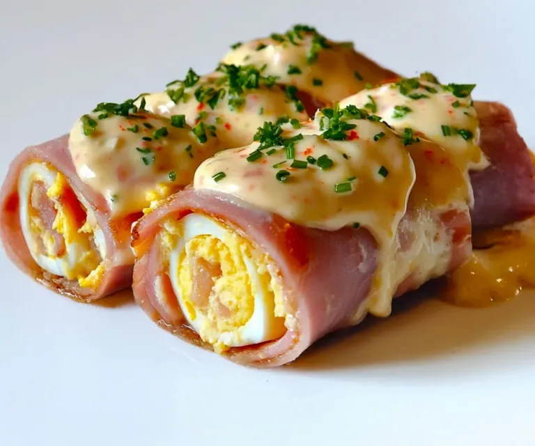 🥚 Rouleaux de Jambon aux Œufs Mimosa 🌿