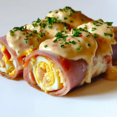 Rouleaux de Jambon aux Œufs Mimosa : Recette Facile