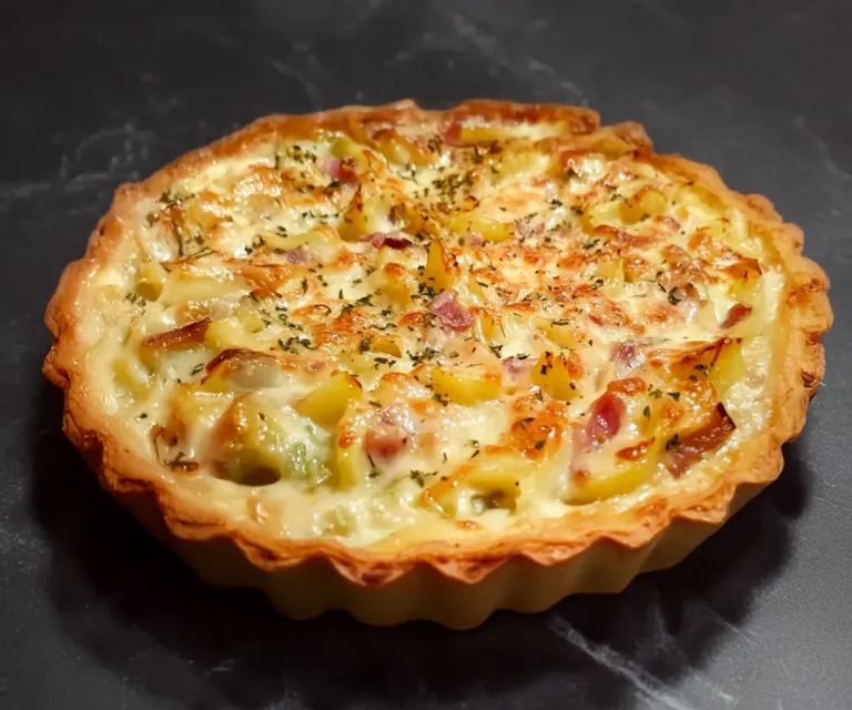 Tarte aux Poireaux, Jambon et Béchamel : Un classique réconfortant