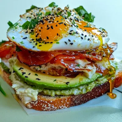 Tartine Avocat, Bacon Croustillant & Œuf au Plat