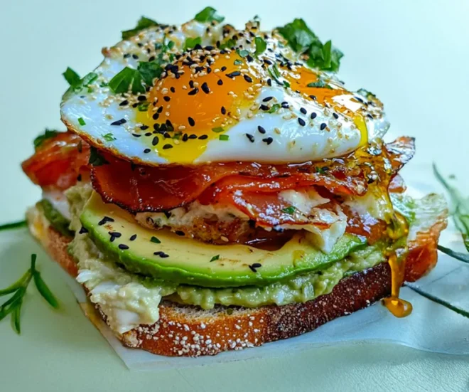 🥑 Tartine Avocat, Bacon Croustillant & Œuf au Plat : Le Brunch Idéal à la Maison