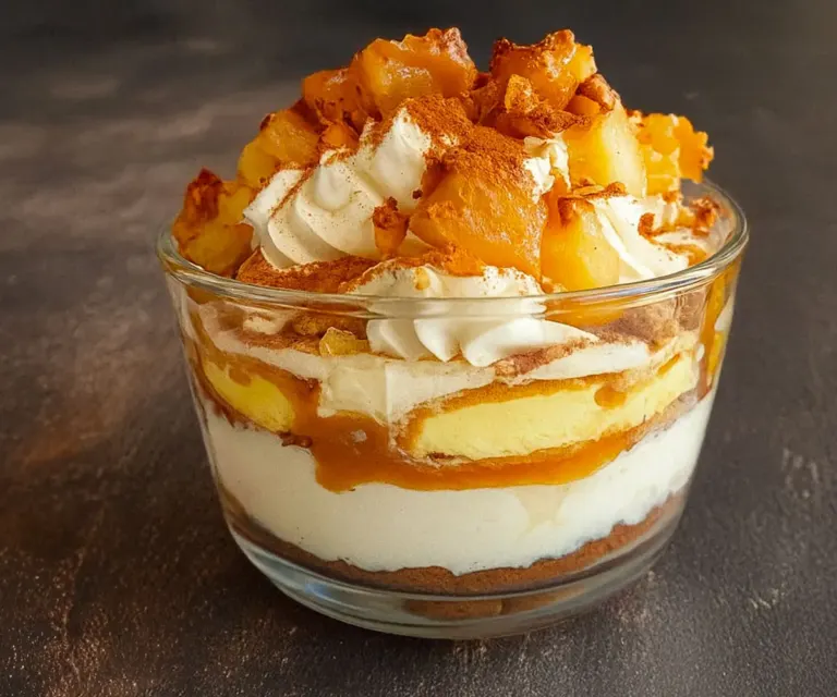 Tiramisu Caramel Beurre Salé et Pommes Poêlées : une douceur irrésistible d’automne