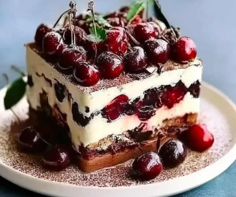 🍒 Tiramisu Forêt-Noire — Le Dessert Gourmand et Élégant