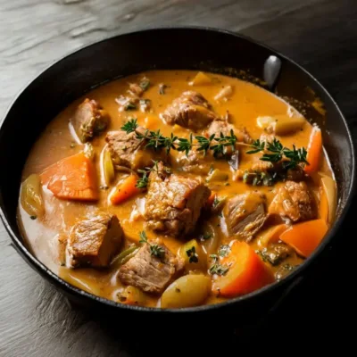 Blanquette de Porc à la Moutarde – Recette Crémeuse
