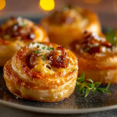 Bouchées Croustillantes au Fromage et Oignons