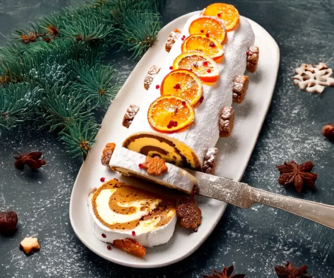 🎄 Bûche de Noël Spéculoos-Mascarpone : Un dessert fondant prêt en 35 minutes !
