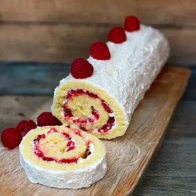 Bûche Framboise, Chantilly & Mascarpone : Délice Aérien