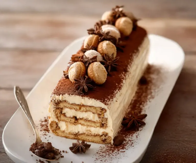 🎄 Bûche glacée tiramisu sans alcool : le dessert de Noël express qui fait l’unanimité !